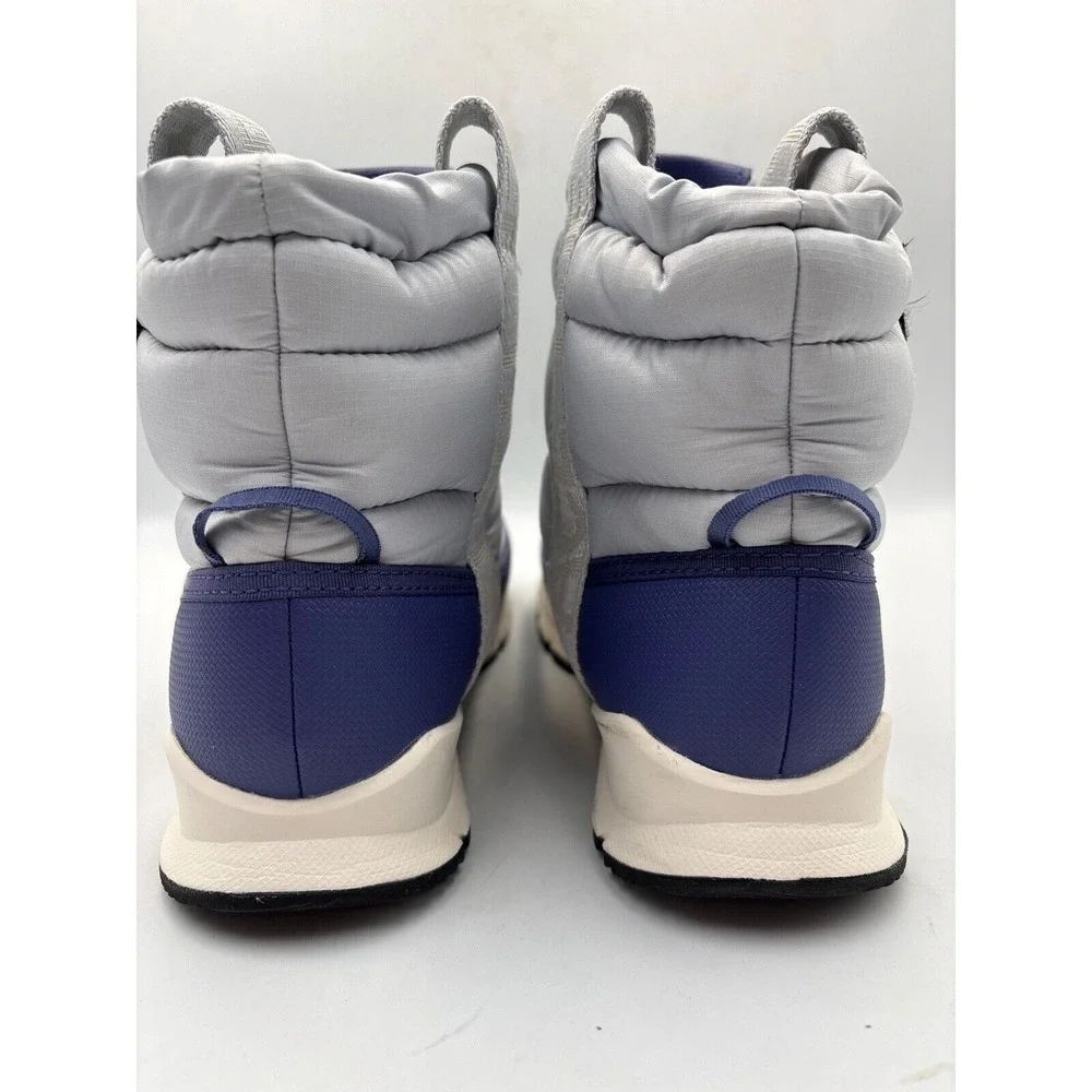 The North Face Big Kids Thermoball Blue and Gray Snow Boots Waterproof‎ Size 4